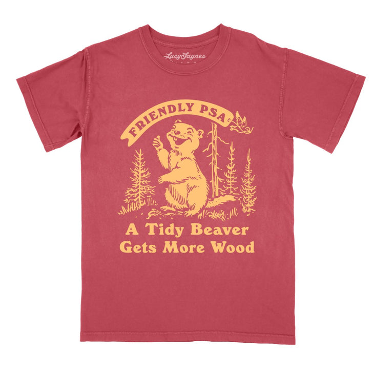 A Tidy Beaver Gets More Wood Comfort Colors Tee