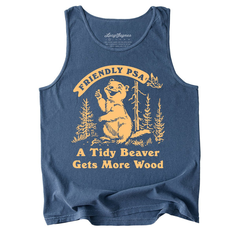 A Tidy Beaver Gets More Wood Comfort Colors Graphic Tank Top