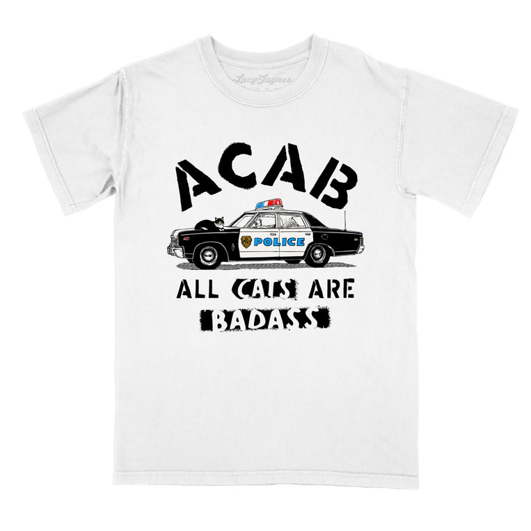 ACAB All Cats - White - Comfort Colors Tee