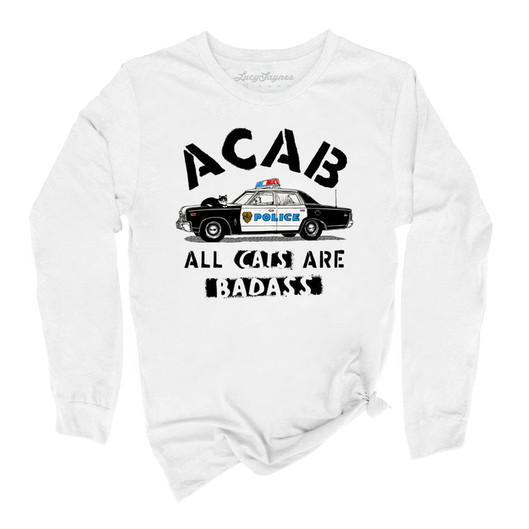 ACAB All Cats - White - Unisex Long Sleeve T-Shirt