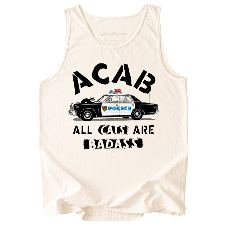 ACAB All Cats Comfort Colors Graphic Tank Top - Ivory