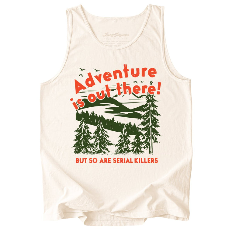 Adventure Is Out There Comfort Colors Graphic Tank Top - Ivory