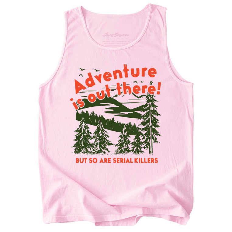 Adventure Is Out There Comfort Colors Graphic Tank Top - Blossom