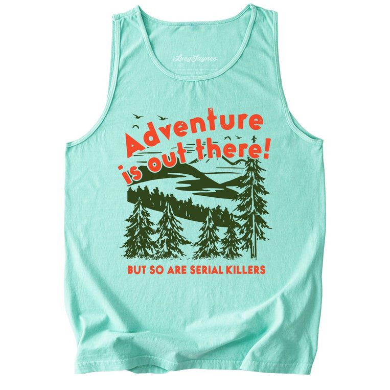 Adventure Is Out There Comfort Colors Graphic Tank Top - Island Reef
