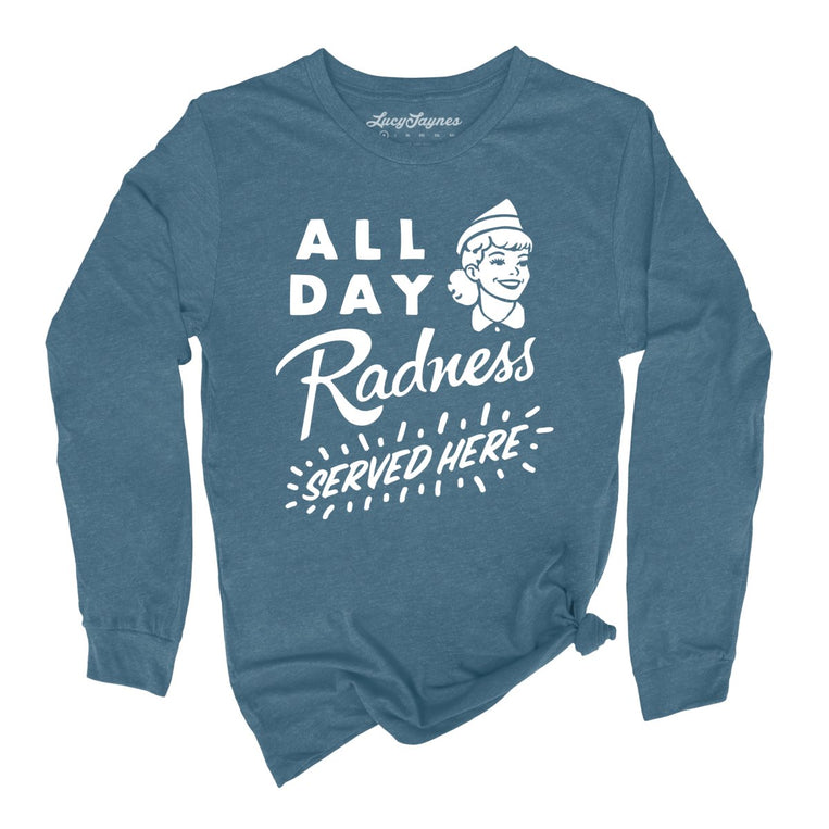 All Day Radness - Heather Deep Teal - Front