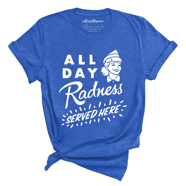 All Day Radness - Heather True Royal - Front