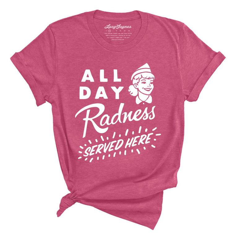 All Day Radness - Heather Raspberry - Front