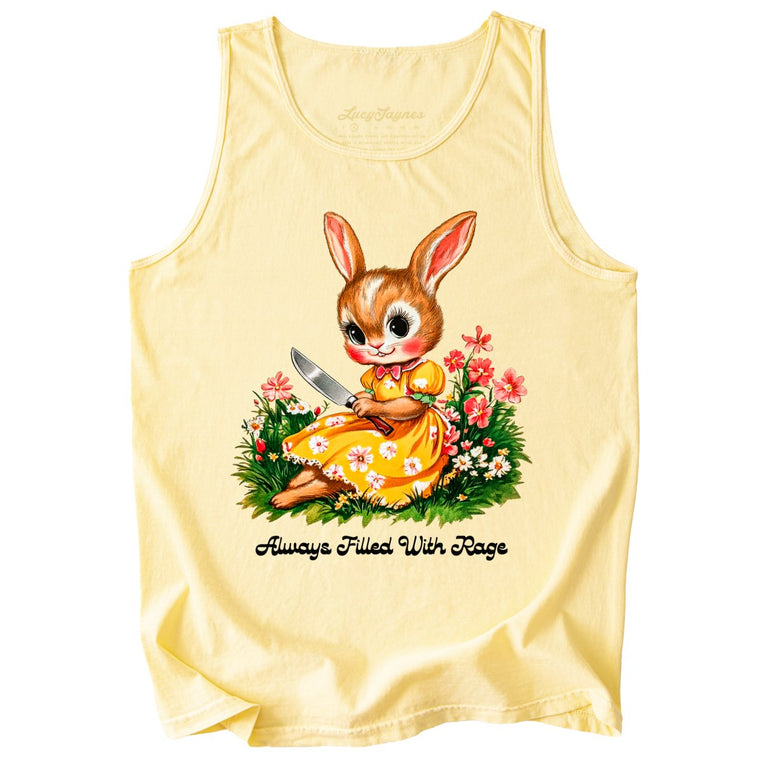 Always Filled With Rage Comfort Colors Graphic Tank Top - Butter