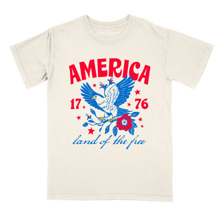 America Land Of The Free Comfort Colors Tee