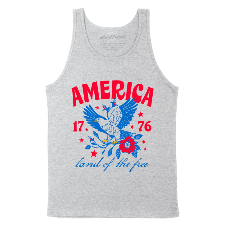 America Land Of The Free - Athletic Heather - Unisex Tank Top