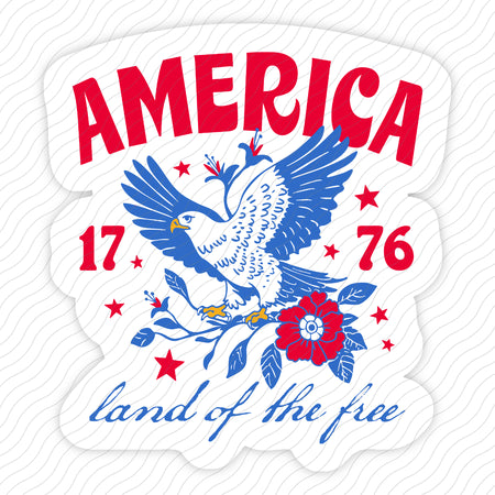 America Land Of The Free Sticker