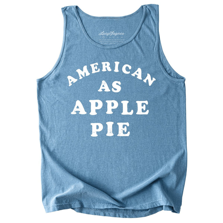 American As Apple Pie Comfort Colors Graphic Tank Top - Ice Blue