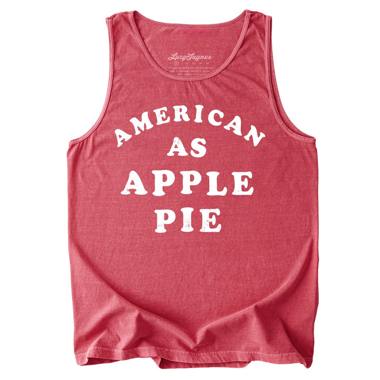 American As Apple Pie Comfort Colors Graphic Tank Top - Crimson