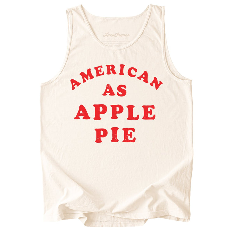 American As Apple Pie Comfort Colors Graphic Tank Top - Ivory