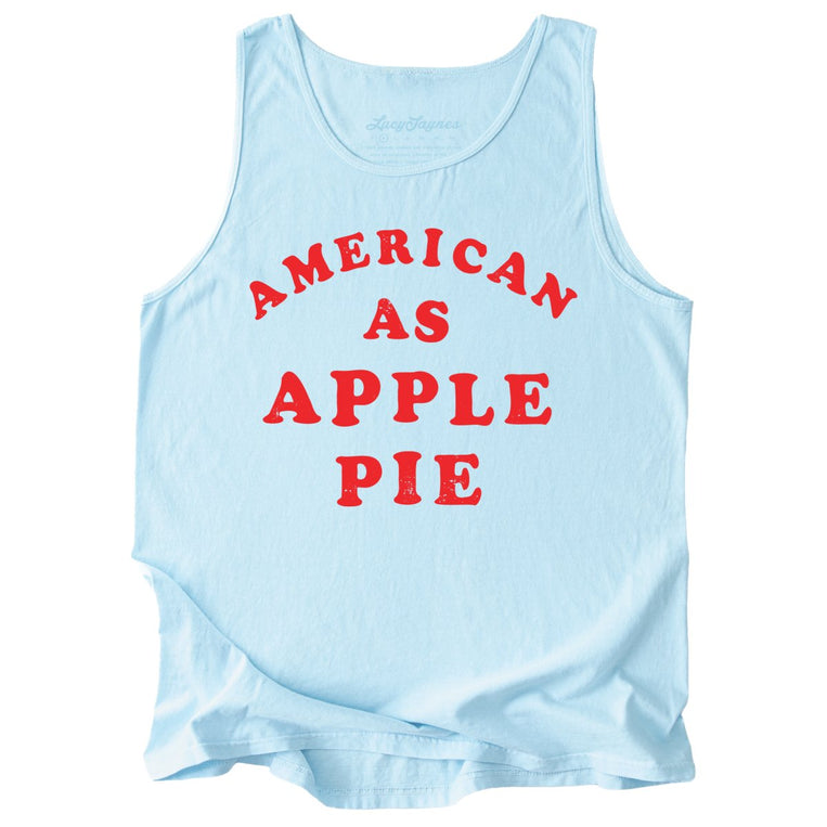 American As Apple Pie Comfort Colors Graphic Tank Top - Chambray