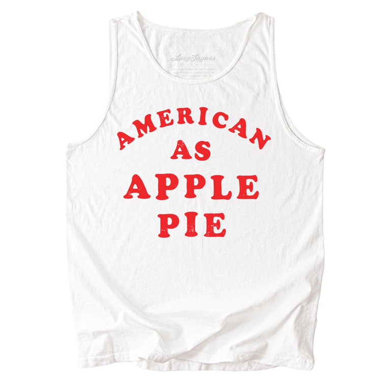 American As Apple Pie Comfort Colors Graphic Tank Top - White
