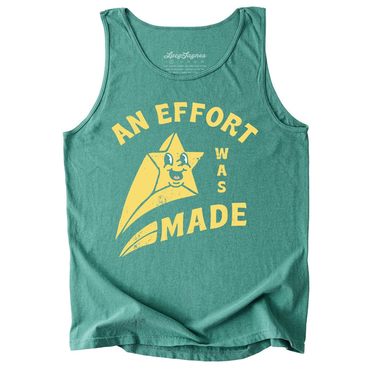 An Effort Was Made Comfort Colors Graphic Tank Top - Light Green