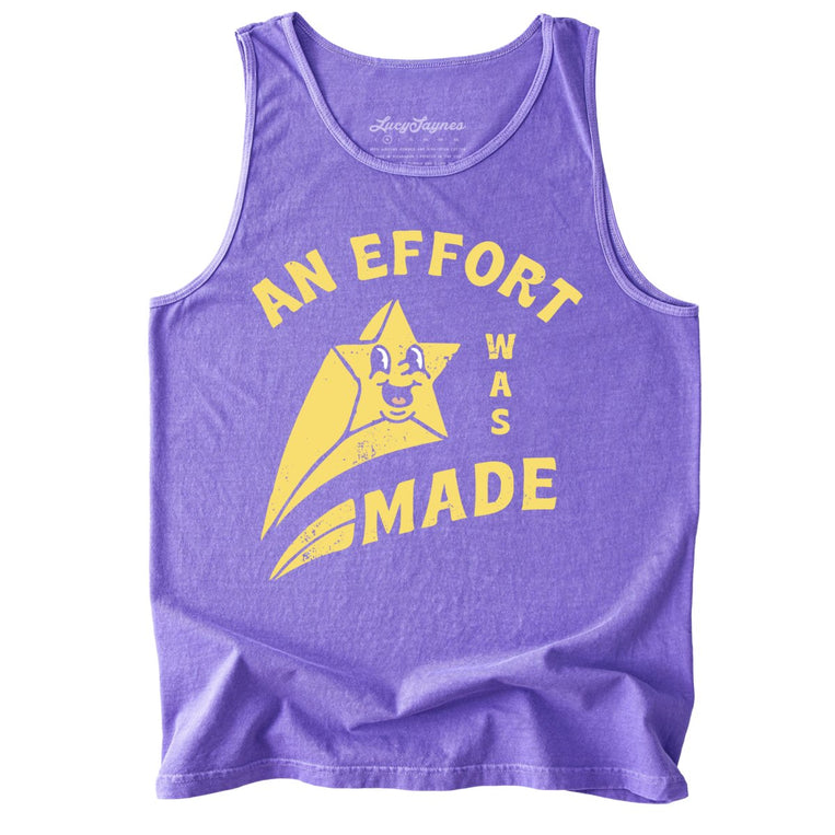 An Effort Was Made Comfort Colors Graphic Tank Top - Violet