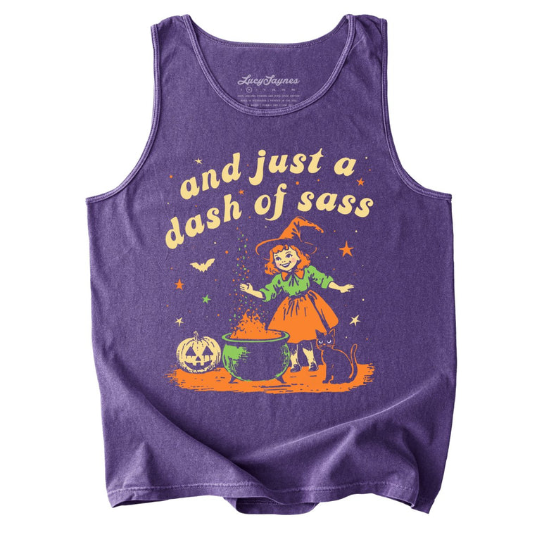 And Just A Dash Of Sass Comfort Colors Graphic Tank Top - Grape