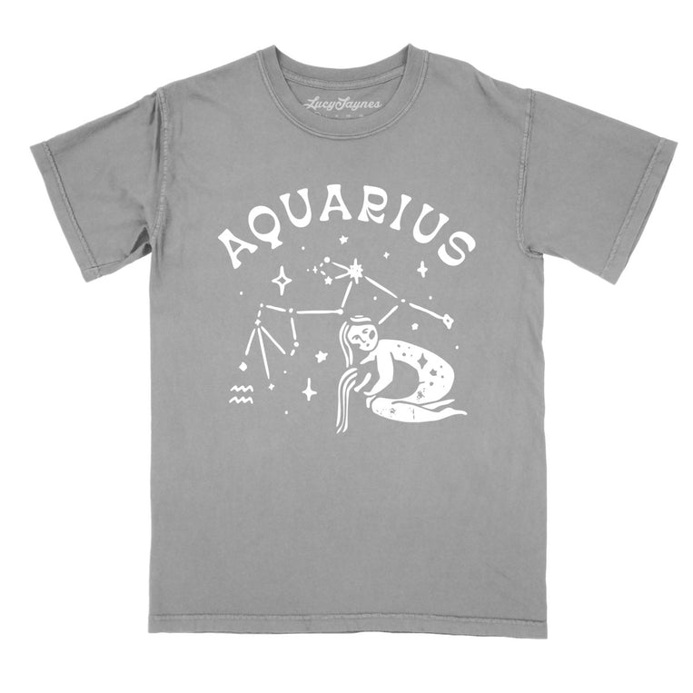 Aquarius - Grey - Comfort Colors Tee