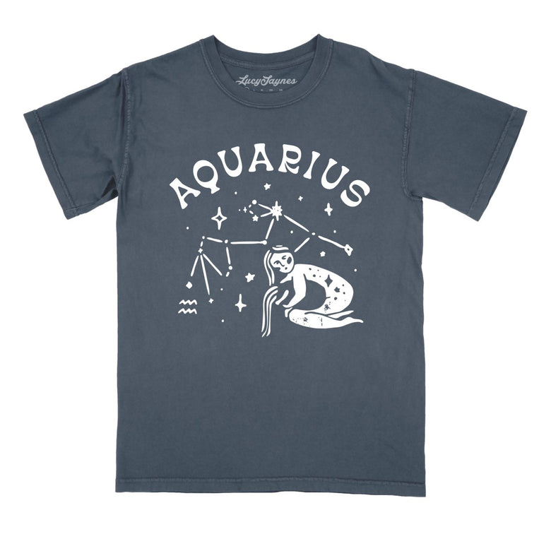 Aquarius - Denim - Comfort Colors Tee