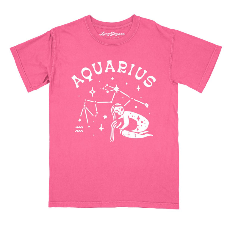 Aquarius - Crunchberry - Comfort Colors Tee