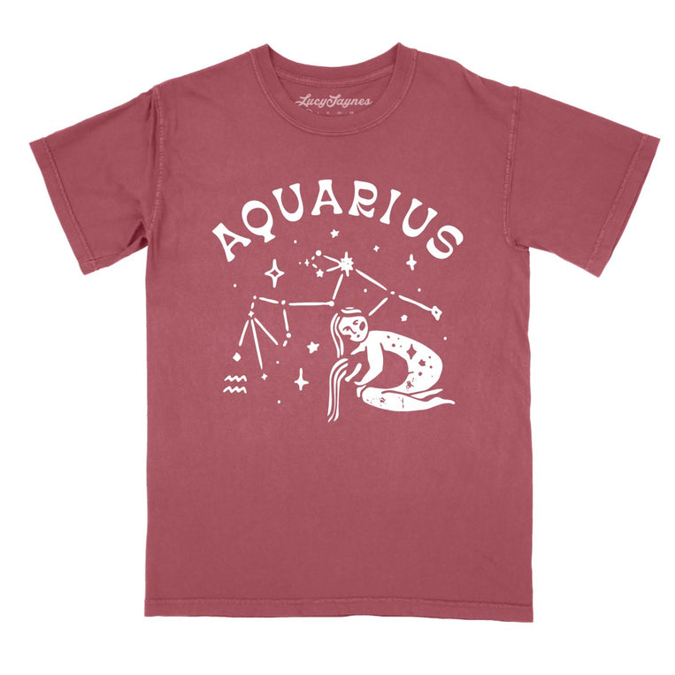 Aquarius - Brick - Comfort Colors Tee