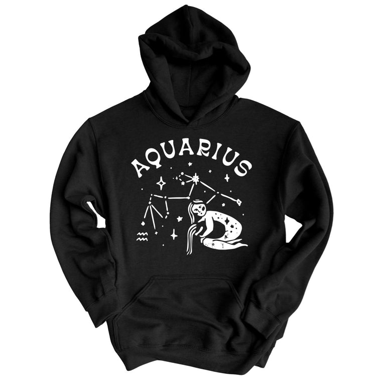 Aquarius - Black - Unisex Hoodie