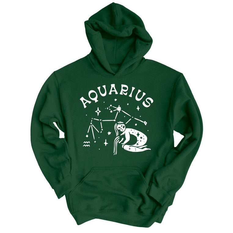Aquarius - Forest Green - Unisex Hoodie