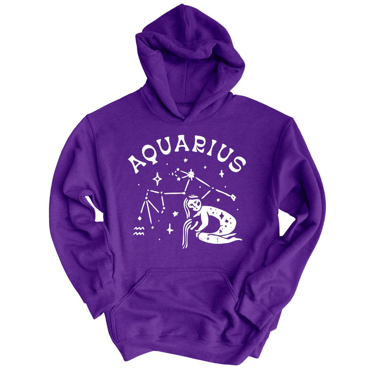 Aquarius - Purple - Unisex Hoodie