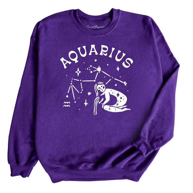 Aquarius - Purple - Unisex Sweatshirt