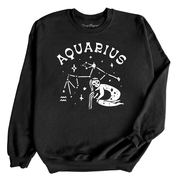 Aquarius - Black - Unisex Sweatshirt