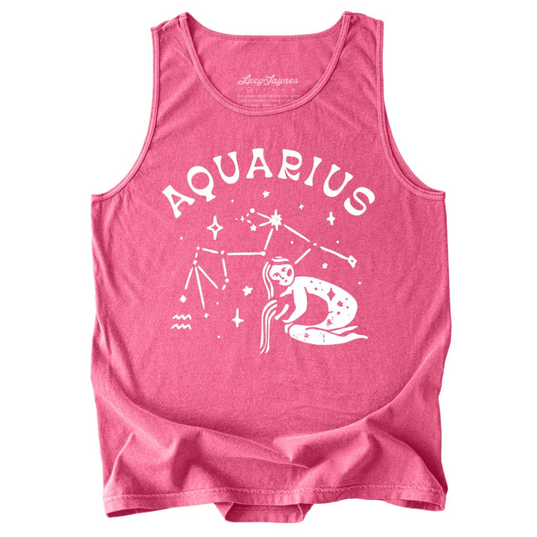 Aquarius Comfort Colors Graphic Tank Top - Crunchberry