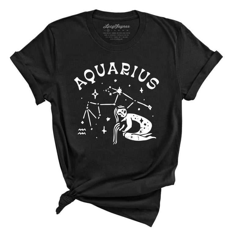 Aquarius - Black - Unisex T-Shirt
