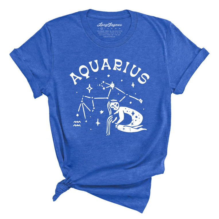 Aquarius - Heather True Royal - Unisex T-Shirt
