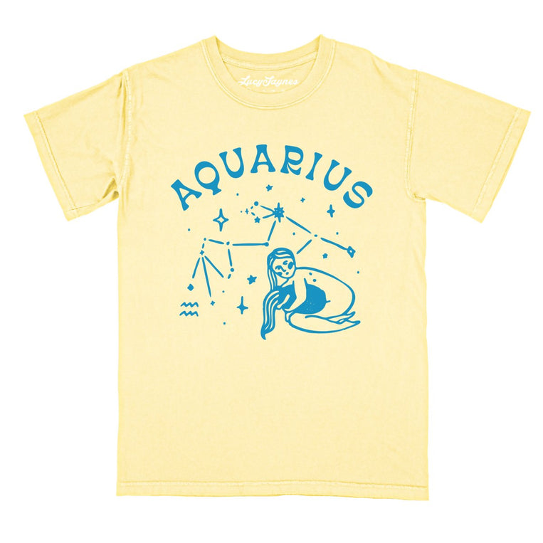Aquarius - Butter - Comfort Colors Tee