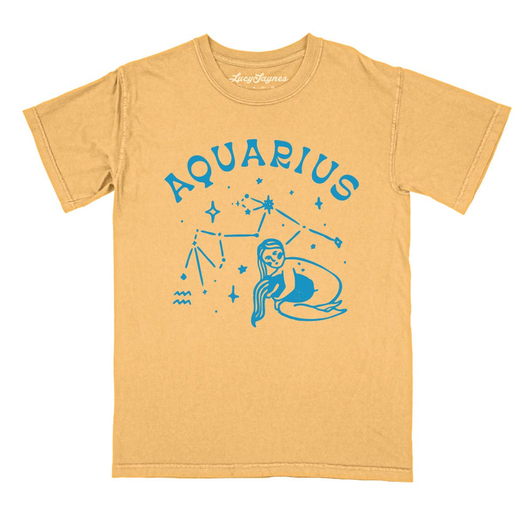 Aquarius - Mustard - Comfort Colors Tee