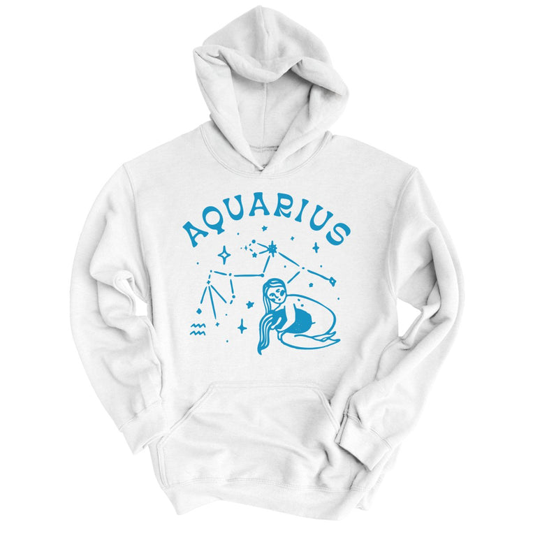 Aquarius - White - Unisex Hoodie