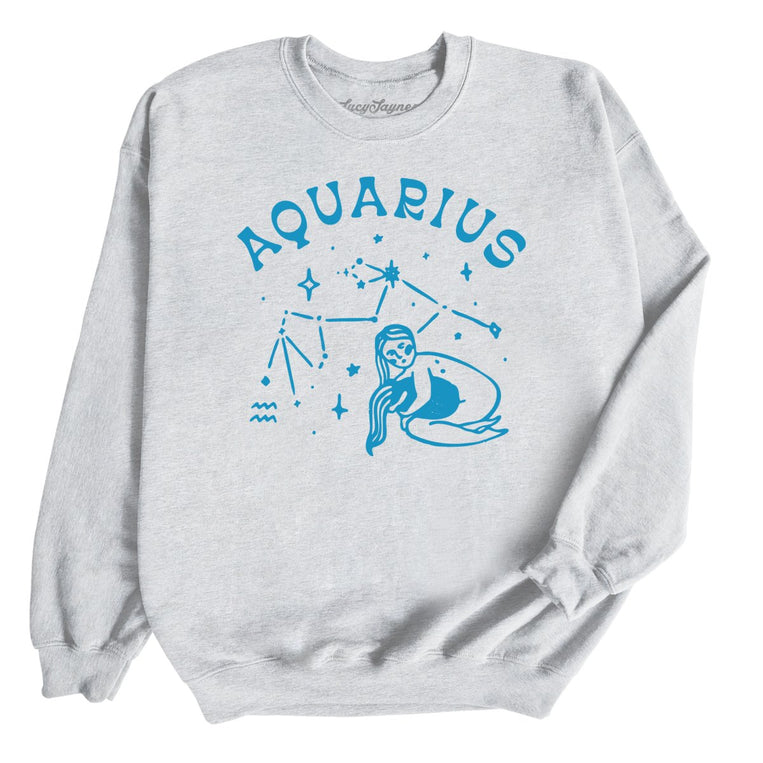 Aquarius - Ash - Unisex Sweatshirt