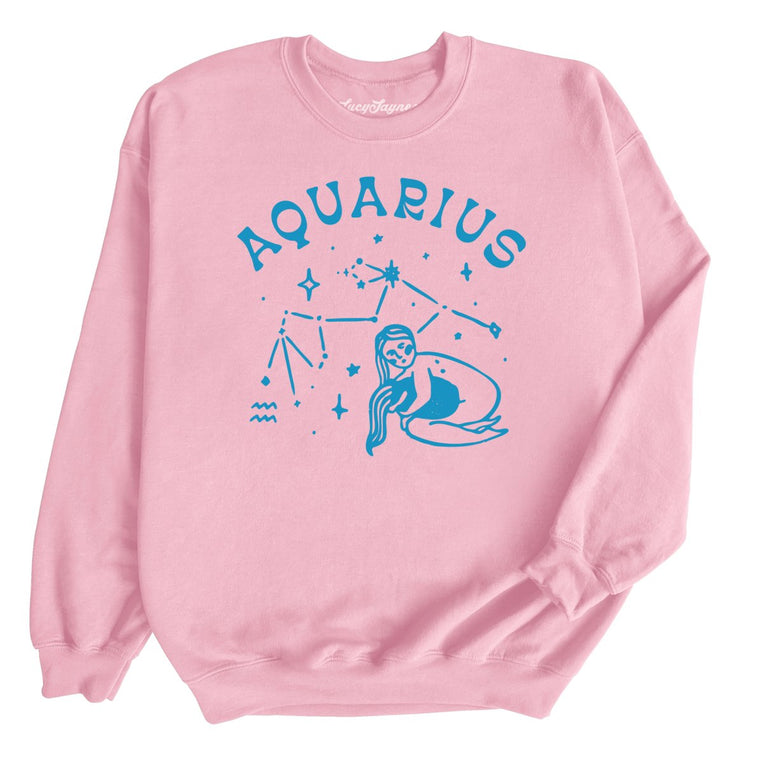 Aquarius - Light Pink - Unisex Sweatshirt