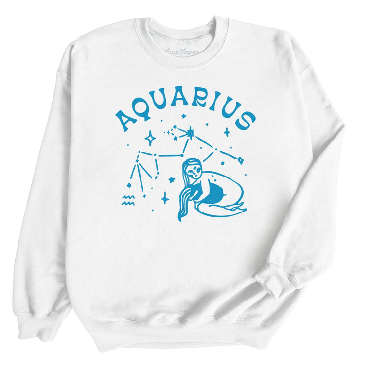 Aquarius - White - Unisex Sweatshirt