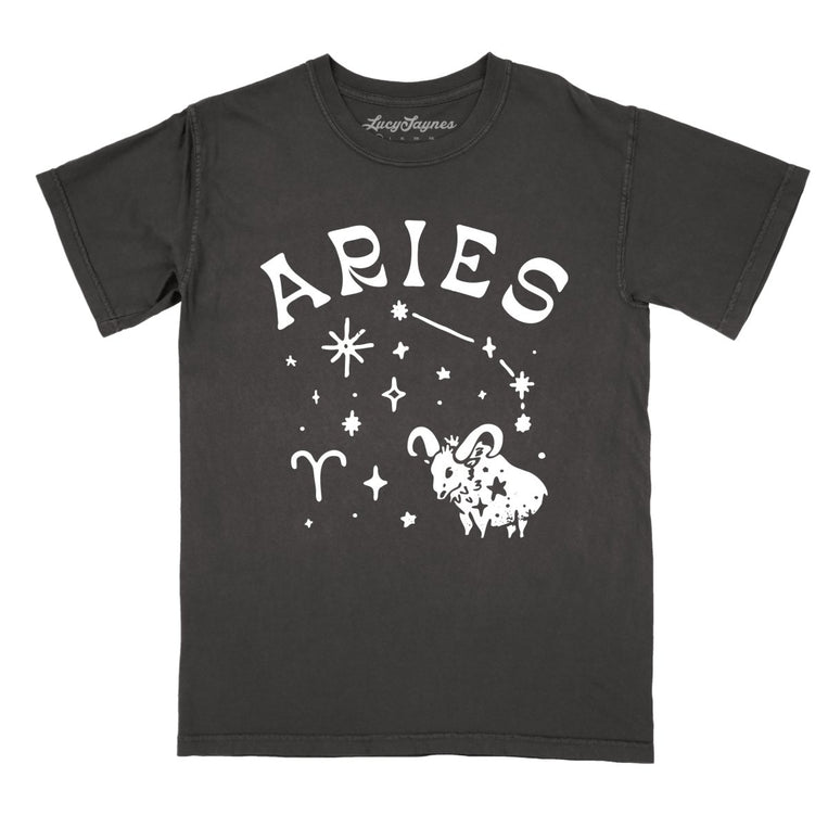 Aries Comfort Colors Graphic Tee - Pepper