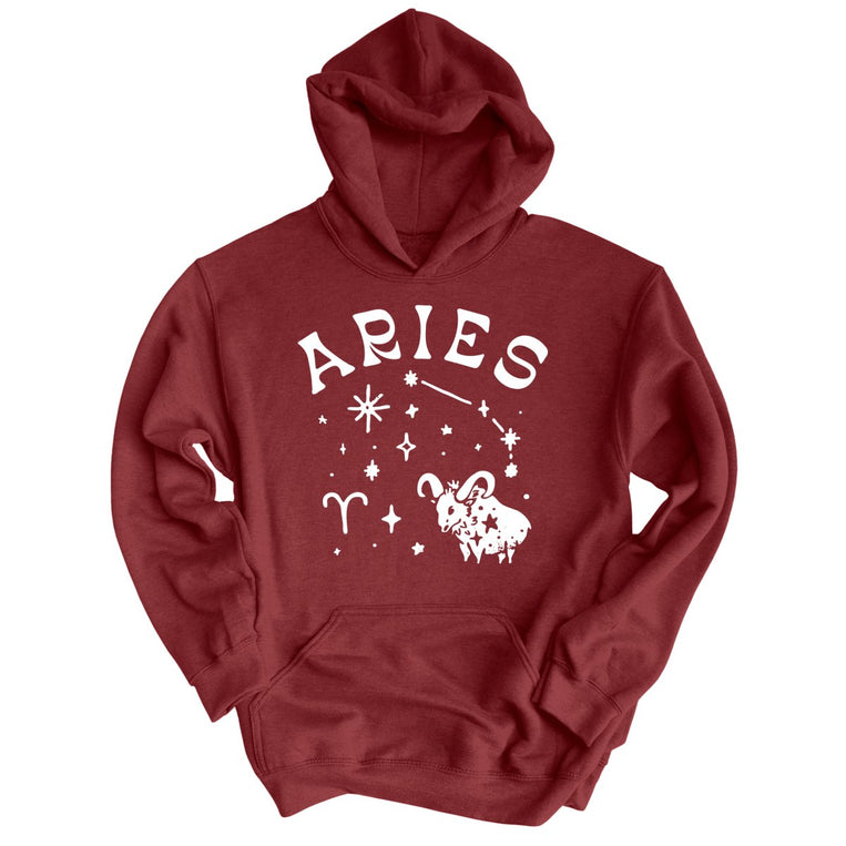 Aries Graphic Hoodie - Maroon