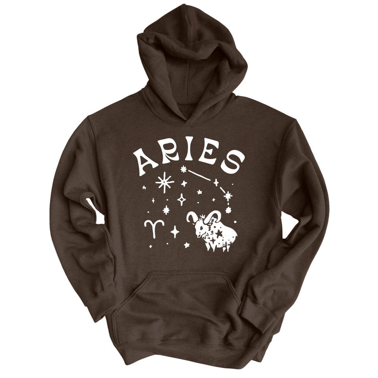 Aries Graphic Hoodie - Dark Chocolate