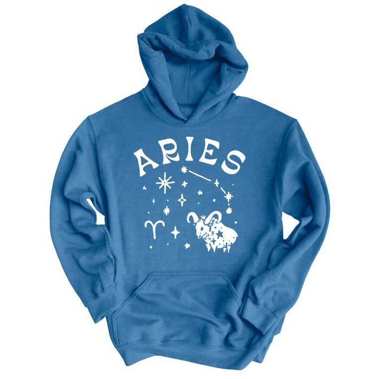 Aries Graphic Hoodie - Indigo Blue