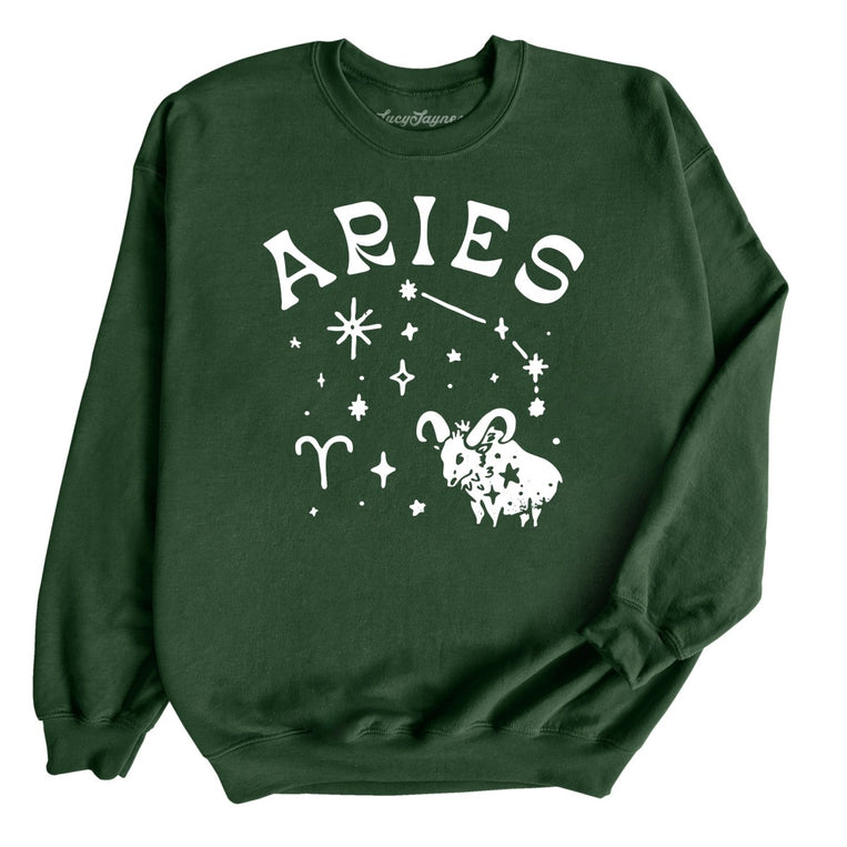 Aries - Forest Green - Unisex Sweatshirt