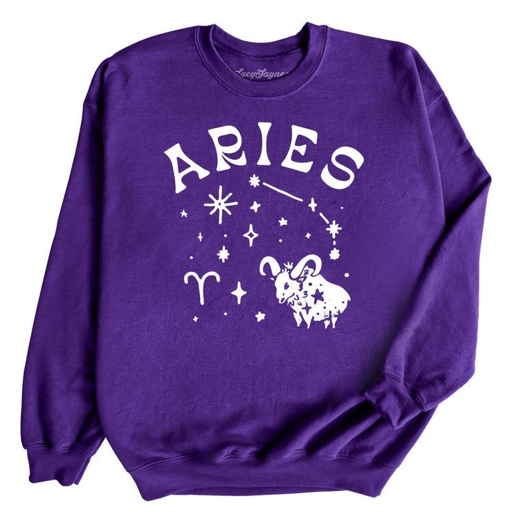 Aries - Purple - Unisex Sweatshirt