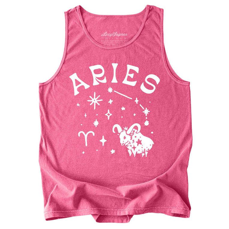 Aries Comfort Colors Graphic Tank Top - Crunchberry