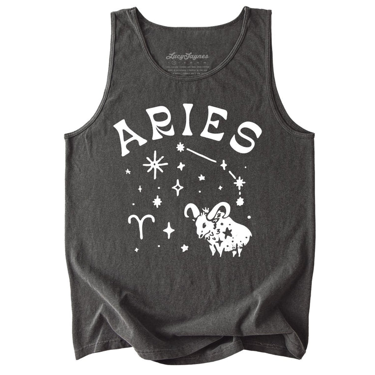 Aries Comfort Colors Graphic Tank Top - Pepper