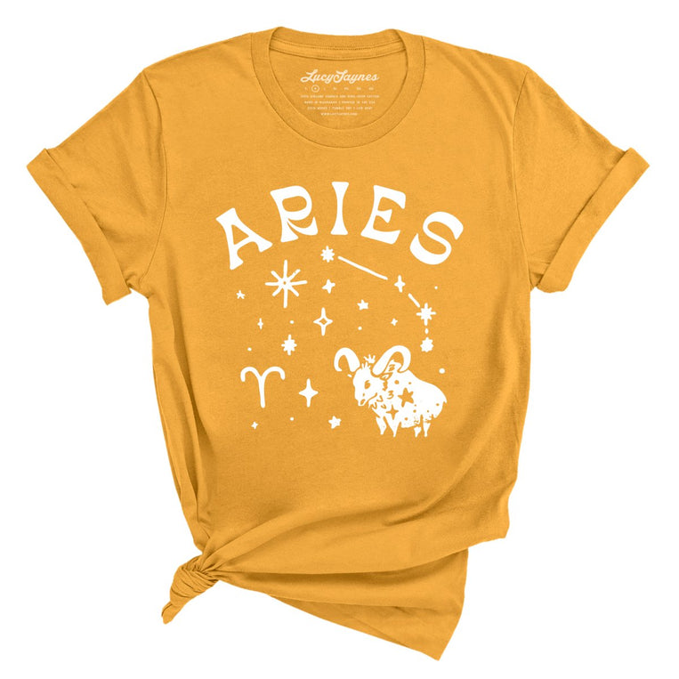 Aries Graphic Tee - Mustard